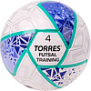 Мяч футзал. TORRES Futsal Training, FS323674, р.4, 32 пан. ПУ, 4 подкл. слоя, бело-фиолет-зел